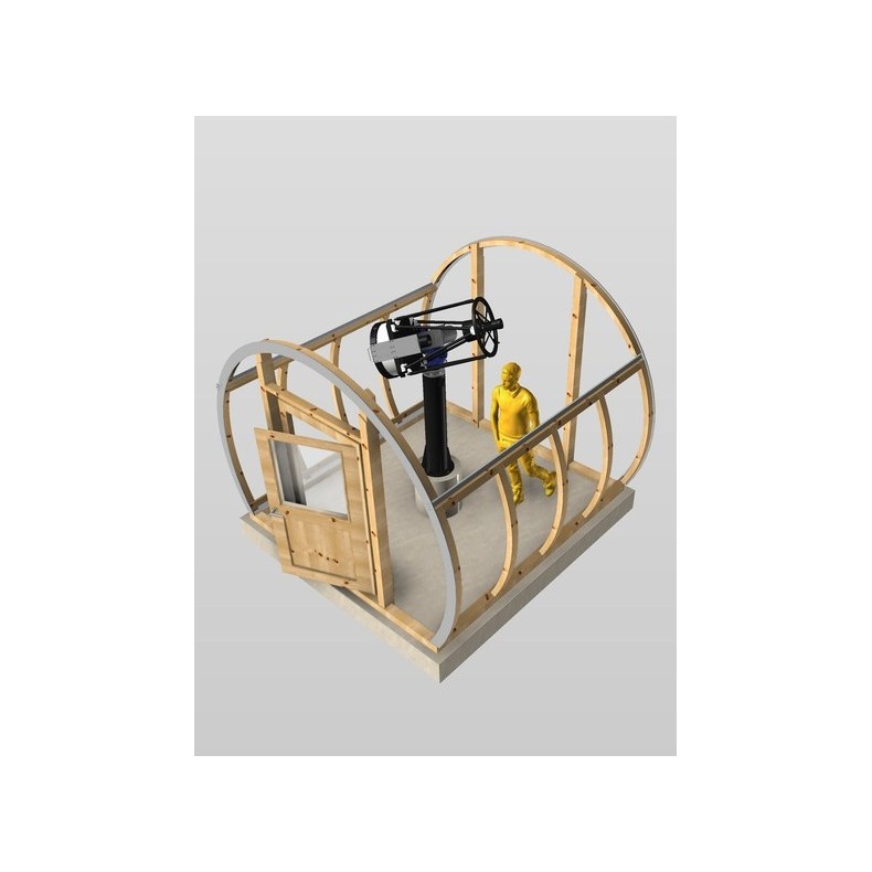 Observatoire en bois avec dôme en...