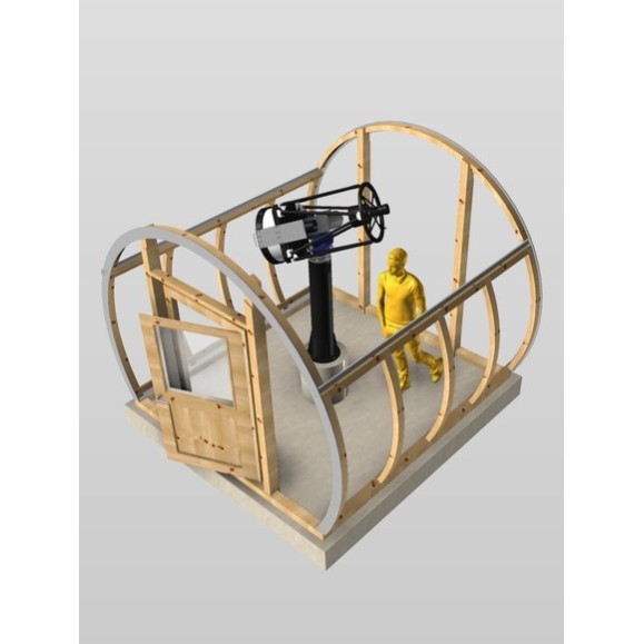 Observatoire en bois avec dôme en forme de coquille Partie couverture optique Modèle GreenLine RC-33