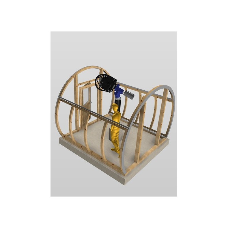 Observatoire en bois avec dôme en...