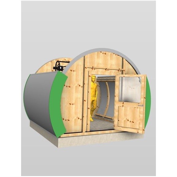 Observatoire en bois avec dôme en forme de coquille Partie couverture optique Modèle GreenLine RC-33