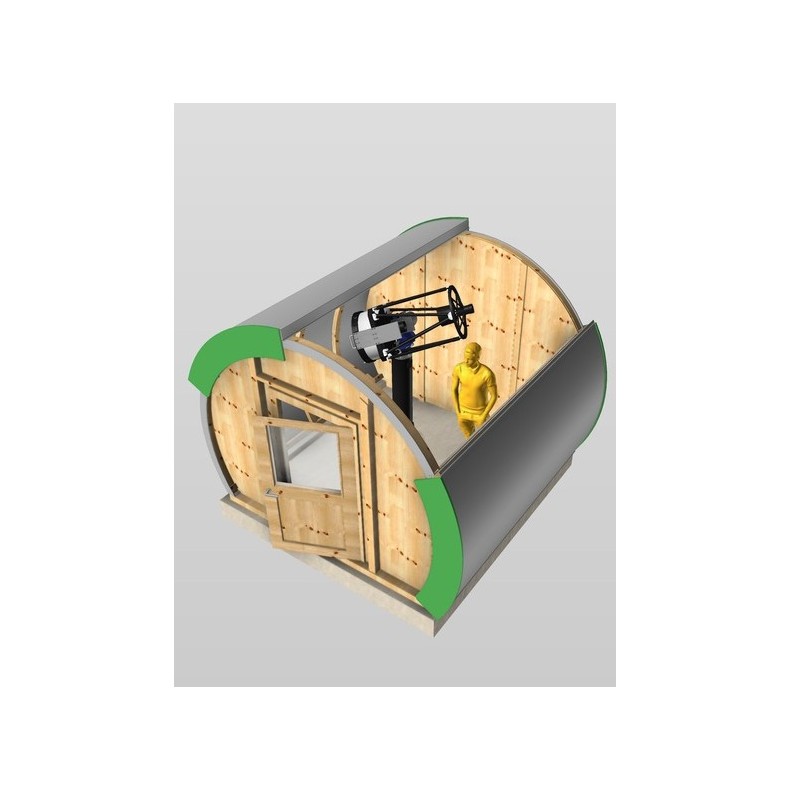 Observatoire en bois avec dôme en...