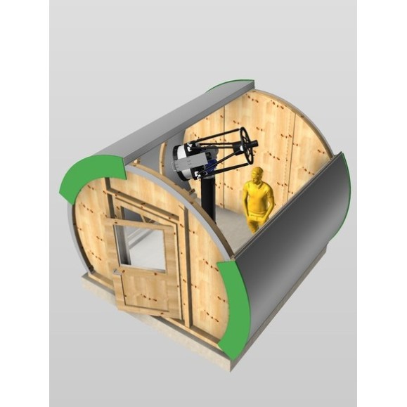 Observatoire en bois avec dôme en forme de coquille Partie couverture optique Modèle GreenLine RC-33