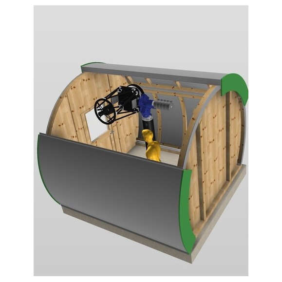 Observatoire en bois avec dôme en forme de coquille Partie couverture optique Modèle GreenLine RC-33