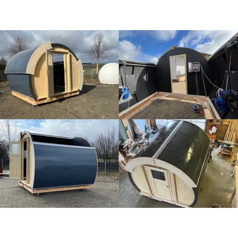 Observatoire en bois avec dôme en...