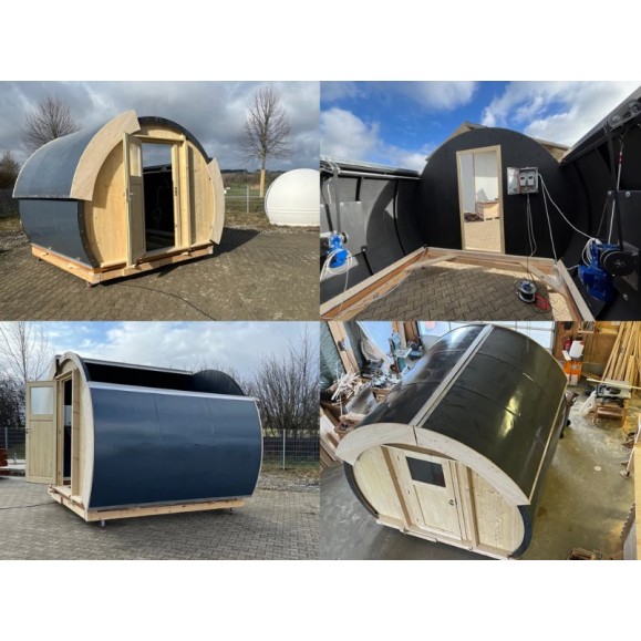 Observatoire en bois avec dôme en forme de coquille Partie couverture optique Modèle GreenLine RC-33