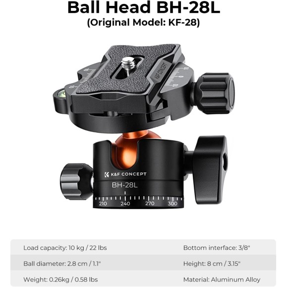 Camera Tripod 200cm Professional Aluminium Video Tripod with Monopod K&F