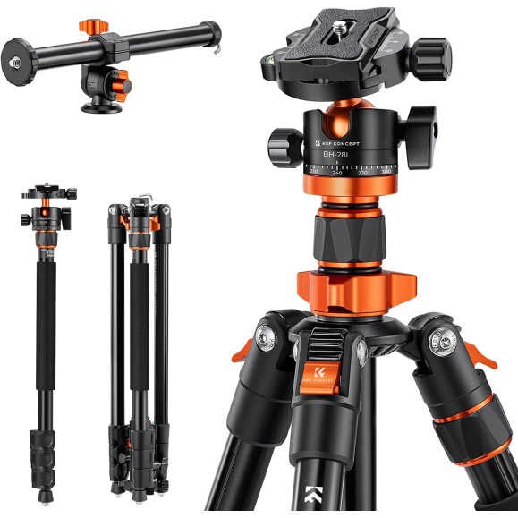Camera Tripod 200cm Professional Aluminium Video Tripod with Monopod K&F
