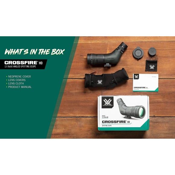 Vortex Télescope terrestre Crossfire HD 12-36x50 45º
