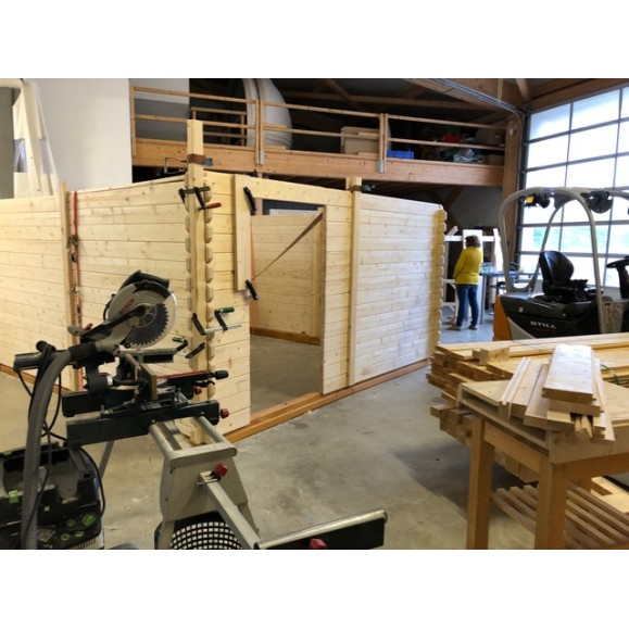 Observatoire à toit coulissant en bois Dôme Partie optique Modèle GreenLine MEDIUM-32 2.25x2.25M