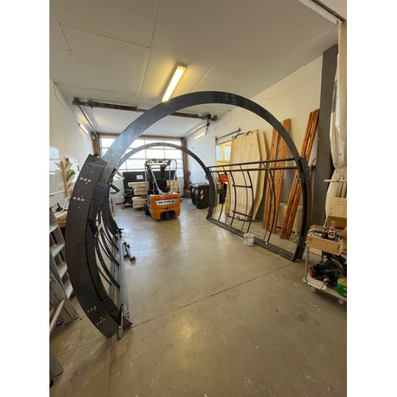 Observatoire à toit coulissant en bois Dôme Partie Modèle optique GreenLine MEGA-44 Configuration multi-télescopique