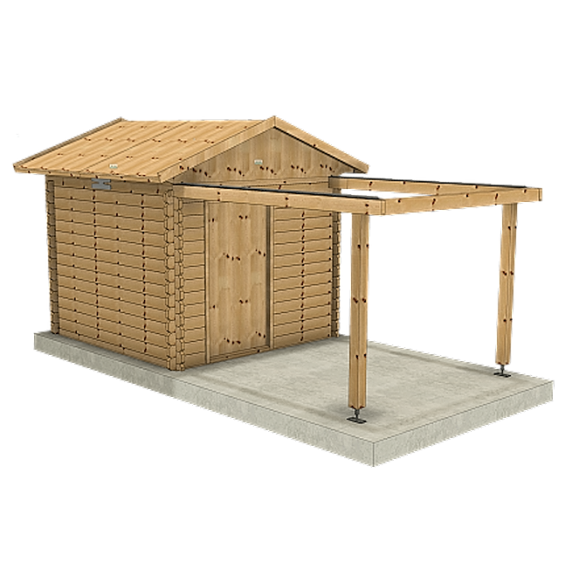 Observatoire à toit coulissant en bois Dôme Partie optique Modèle GreenLine MEDIUM-32 2.25x2.25M