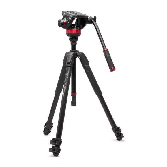 Trípode Manfrotto 055 Aluminio Con Rótula De Vídeo Fluida 502