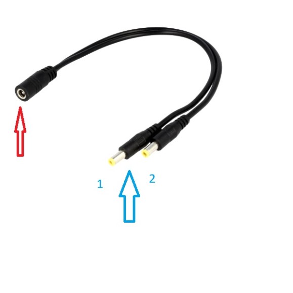 Câble d'alimentation bidirectionnel 5.5/2.1mm et 5.5/2.5mm pour Wave 150i