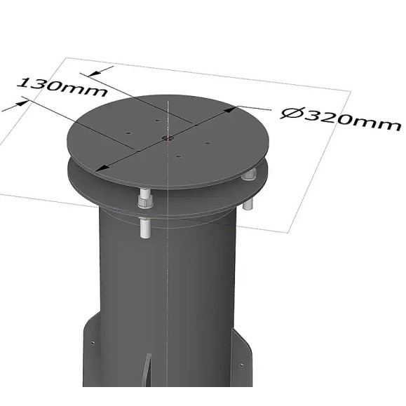 Colonne Altair Skyshed 8" (robuste avec ailettes anti-vibration)