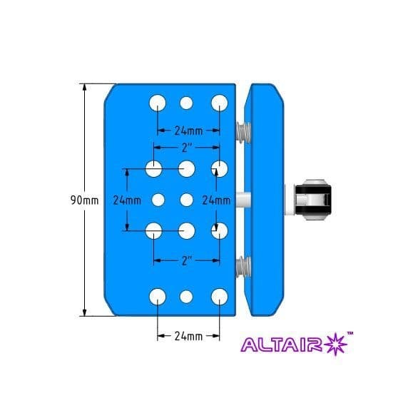 Altair TMS montage en queue d'aronde Vixen compatible Arca avec filetage de trépied - BLEU
