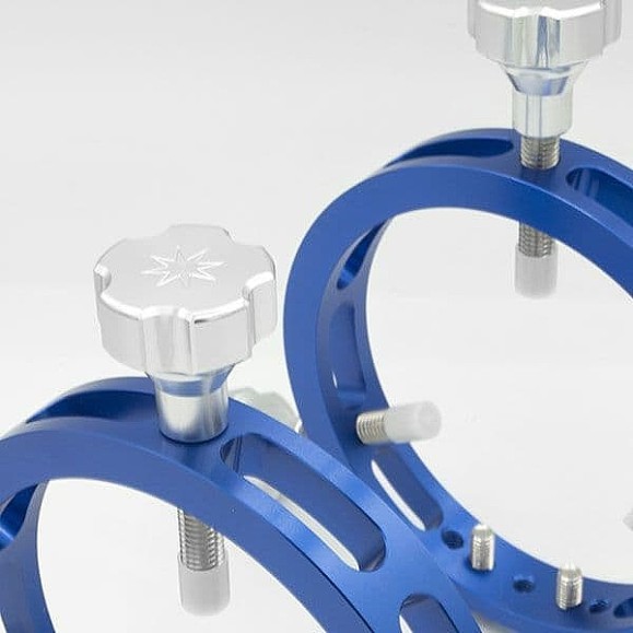 Altair TMS Ultra Light 100mm Guide Scope Rings - BLUE Anodisé