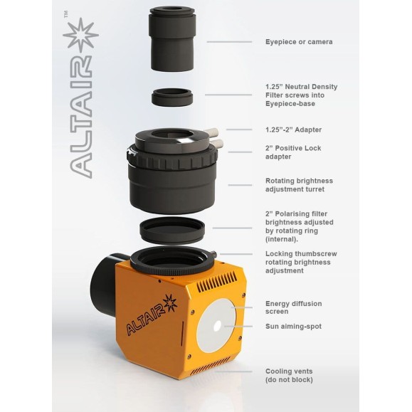 Prisme solaire Heschel ALTAIR 2" Imaging Ready V2