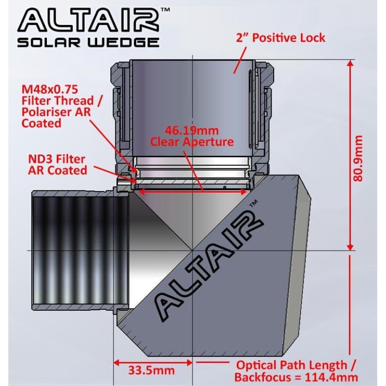 Prisme solaire Heschel ALTAIR 2"...