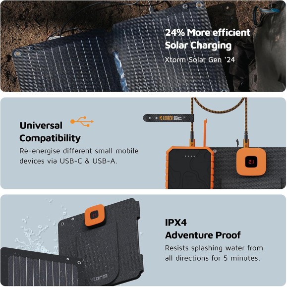 Panneau solaire XTORM "Solar Booster" 28W pliable