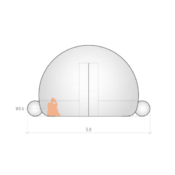 Dôme de planétarium gonflable portable 5m sans décoration