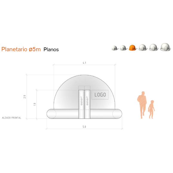 Dôme de planétarium gonflable portable 5m sans décoration