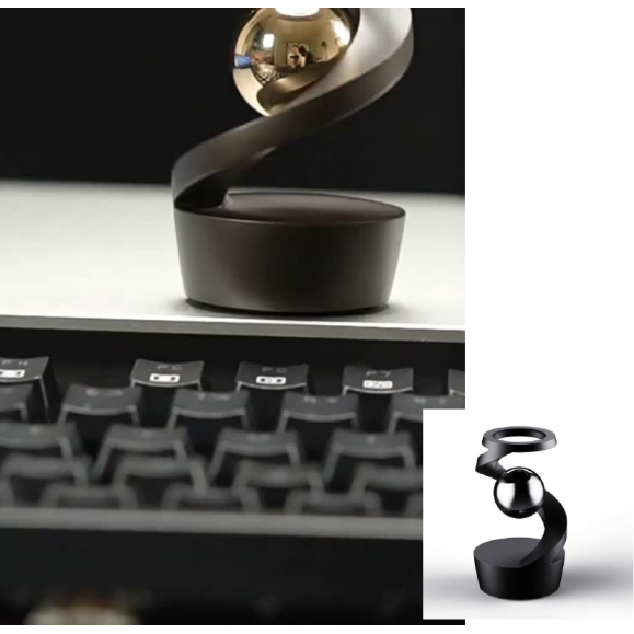 Sphère cinétique - Sculpture en métal avec illusion d'optique en mouvement