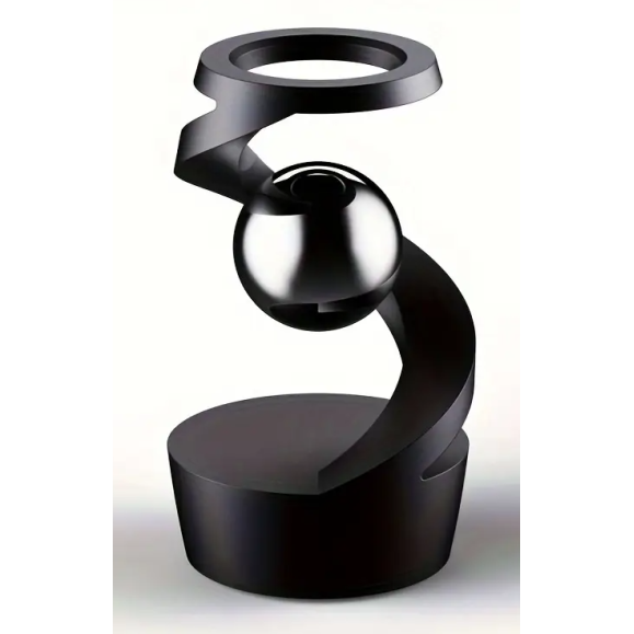 Sphère cinétique - Sculpture en métal avec illusion d'optique en mouvement