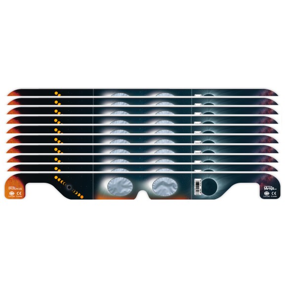 Lot de 10 lunettes d'éclipse solaire Telescopiomania en film AstroSolar® par Baader Planetarium