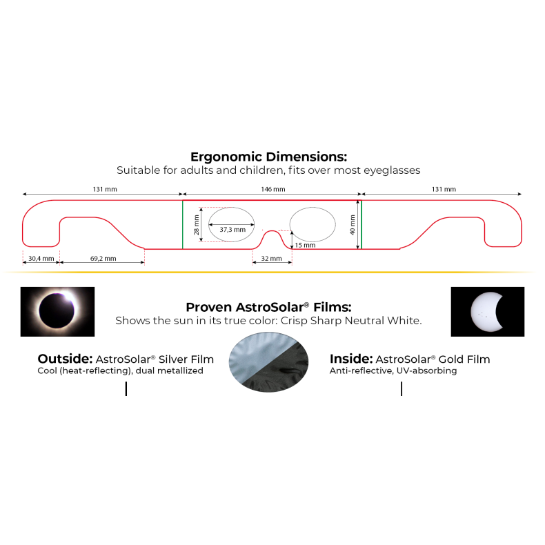 Lot de 25 lunettes d'éclipse solaire...