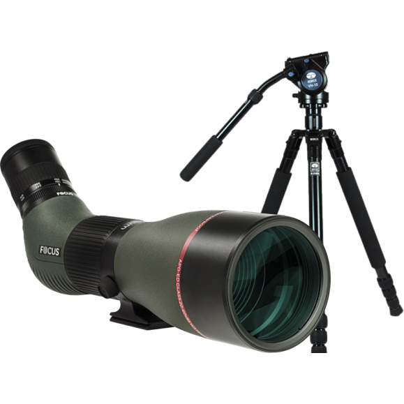 Kit télescope Optimum ED 85mm zoom oculaire 20-60x et trépied Sirui R2004/VH10 Focus