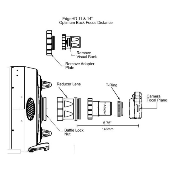 Celestron Réducteur focal 0,7x 94240 pour EdgeHD 1400