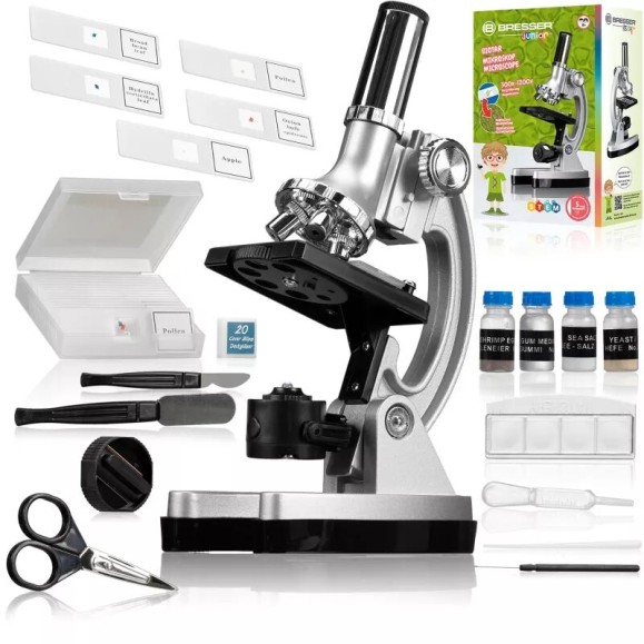 Kit microscope Bresser Junior Biotar 300x-1200x (sans mallette)