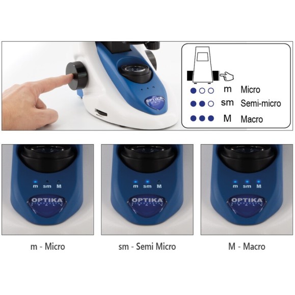 Microscope biologique numérique OPTIKA B-190TBPL+ avec mise au point motorisée