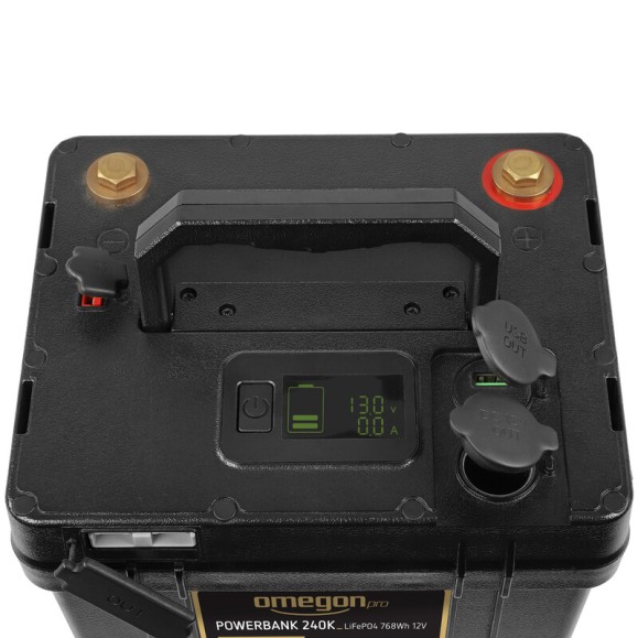 OMEGON Pro Powerbank 240k LiFePO4 768Wh 12V bloc d'alimentation