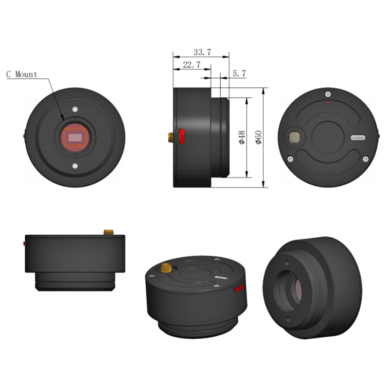 Caméra BMS Caméra CMOS USB 2.0 de 2...