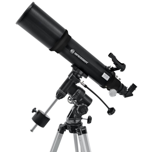 Télescope réfracteur BRESSER Polaris-II 102/600 EQ3 avec adaptateur pour smartphone et filtre solaire