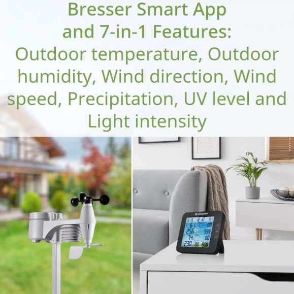 Centro meteorológico BRESSER 7 en 1 ClimateConnect Tuya Smart Home