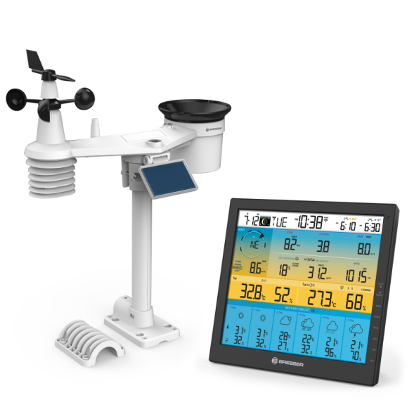 BRESSER 4CAST 6 days PRO SF 7 in 1 Wi-Fi weather station with solar-powered sensor