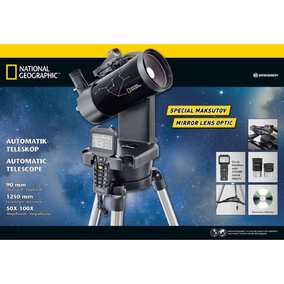 National Geographic Télescope Maksutov Cassegrain GOTO 90/1250 9062100