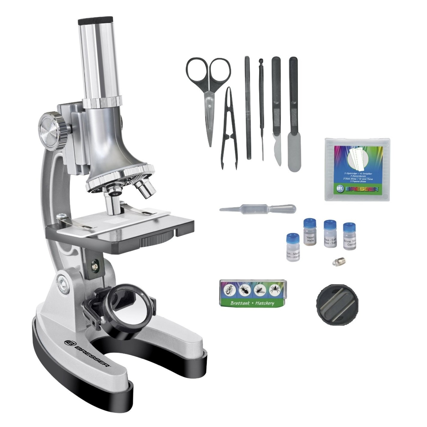 bresser set de telescop microscope et accessoires;